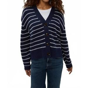 NEW MICHAEL STARS dodi striped cardigan in nocturnal